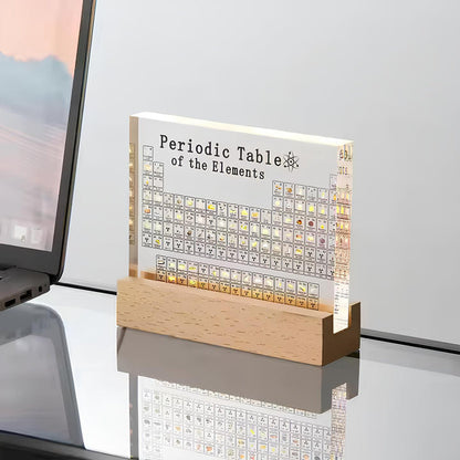 3D Periodieke Tabel met 83 Echte Elementen – Verlichte Display in Acryl voor Wetenschap & Educatie