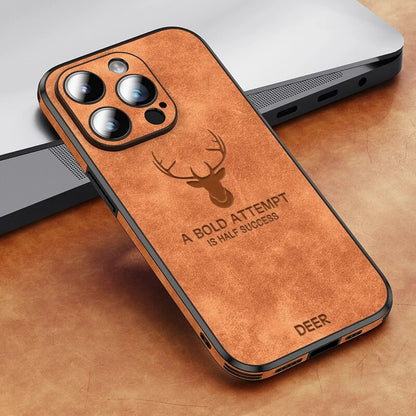 Smartphone Hoesje in Leerlook — Slank Design met Valbescheming & MagSafe-Compatibiliteit voor iPhone 16/15/14/13/12