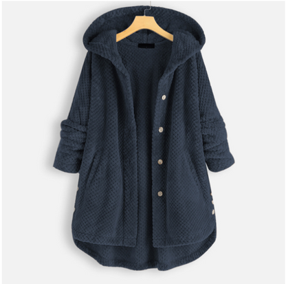 Zachte Fleece Badjas voor Dames met Capuchon