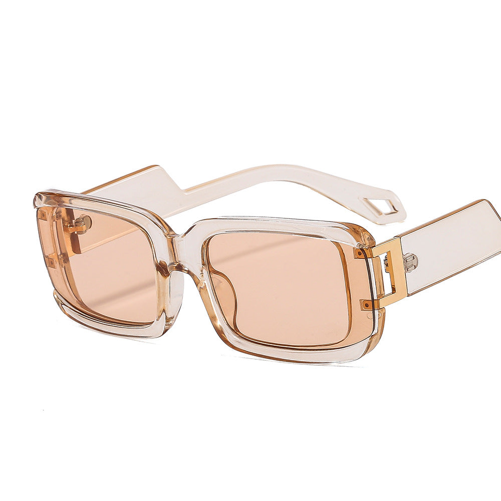 Dames Zonnebril Vierkant Design met Glazen Luxe Look