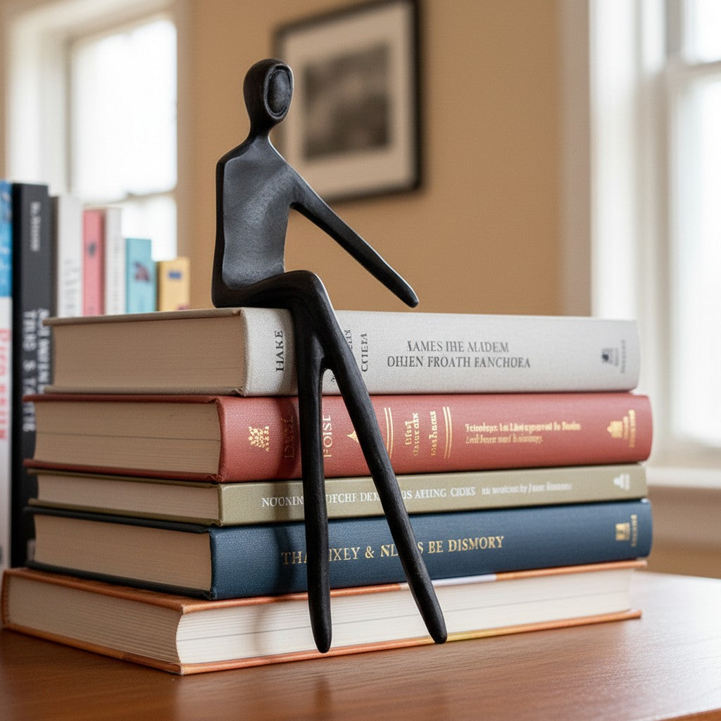 Geometrische Hondenbeeldje van IJzer – Minimalistisch Decoratief Sculptuur voor Bureau