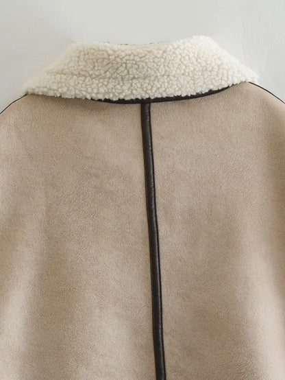 Dames Teddyjas Zacht met Aviator Stijl