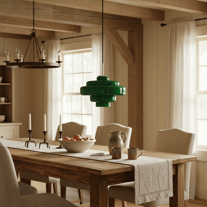 Gekleurde Glazen Hanglamp met Verstelbare Ophanging – Moderne Lichtpunt voor Eetkamer Keuken Woonkamer