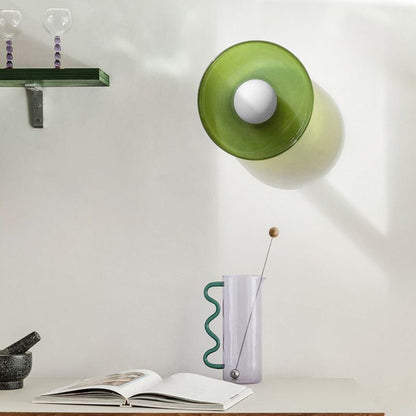 Mulon Plafondlamp en Wandlamp Glas G9 Amber Woonkamer Slaapkamer Design Verlichting Modern Rond