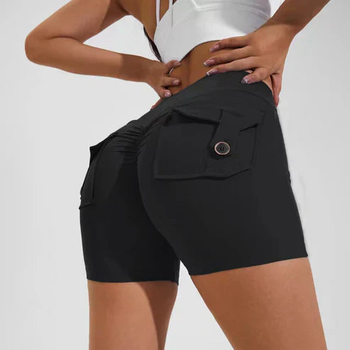 Vrouwenshorts Hoge Taille Heupverhogend Slank