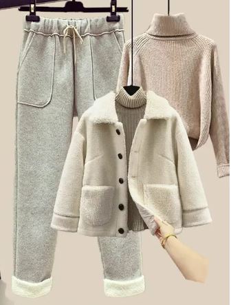 Dames Winterset Warm 3-Delig → Dames Winterset Warme 3-Delige Outfit