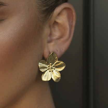 Dames Oorstekers Bloem Roestvrij Staal Elegant Design