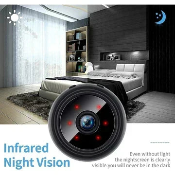 Draadloze Beveiligingscamera 1080p HD Mini met Nachtvisie Magnetische Bevestiging Bewegingsdetectie Binnen