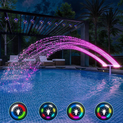 Zwembad Solar Fontein met RGB LED Verlichting voor Opblaasbaar Zwembad