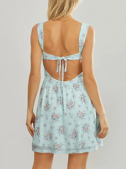 Zomerjurk voor Vrouw met Bloemenprint Lente Zomerkleding