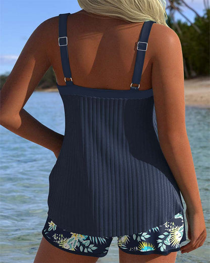 Dames Tankini Set Gestreept Met Korte Broekje