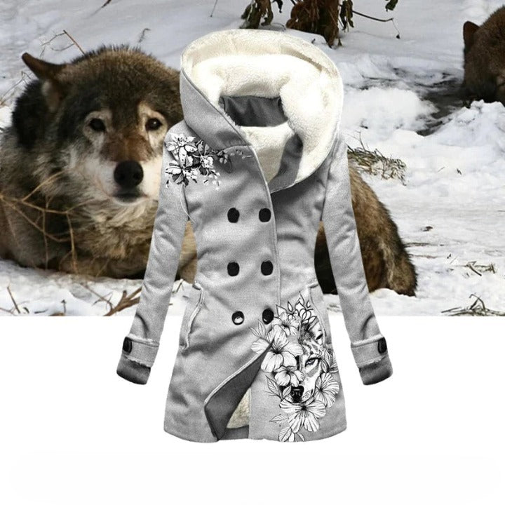 Modewinterjas Foderaad Donkergrijs Warm