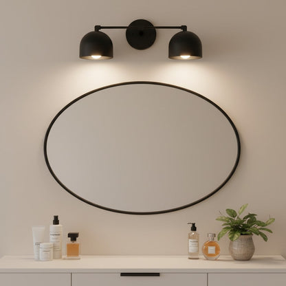 Metalen Wandlamp met Bolvormige Kap – Scandinavische Sfeerlamp voor Badkamer Slaapkamer Woonkamer – Moderne Wandverlichting Zwart Goud Messing