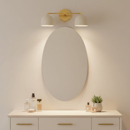 Metalen Wandlamp met Bolvormige Kap – Scandinavische Sfeerlamp voor Badkamer Slaapkamer Woonkamer – Moderne Wandverlichting Zwart Goud Messing