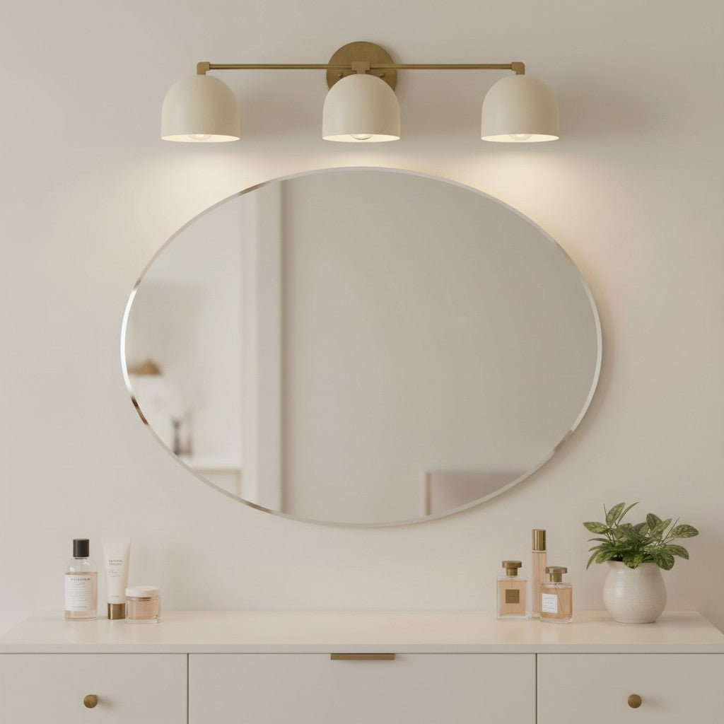 Metalen Wandlamp met Bolvormige Kap – Scandinavische Sfeerlamp voor Badkamer Slaapkamer Woonkamer – Moderne Wandverlichting Zwart Goud Messing