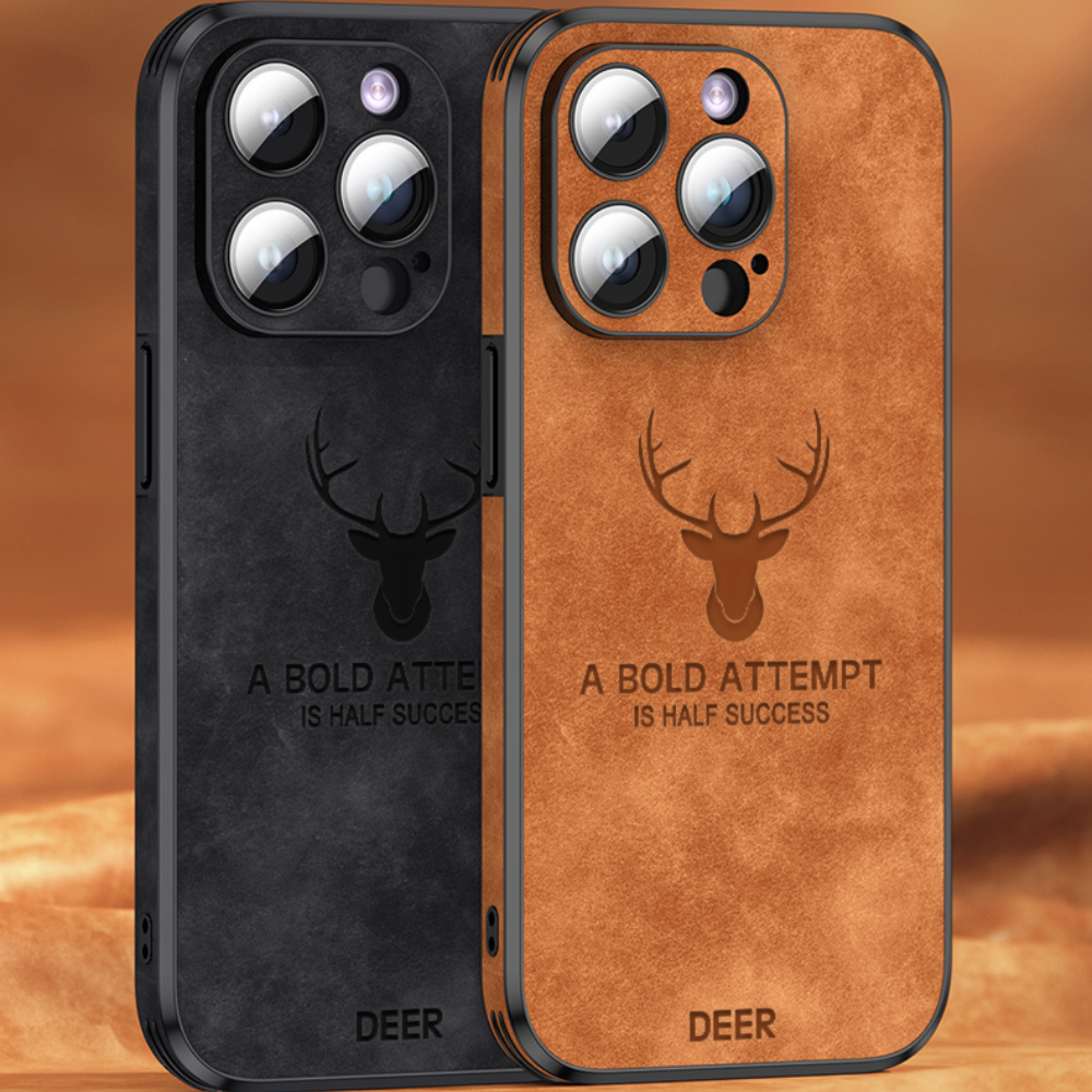 Smartphone Hoesje in Leerlook — Slank Design met Valbescheming & MagSafe-Compatibiliteit voor iPhone 16/15/14/13/12