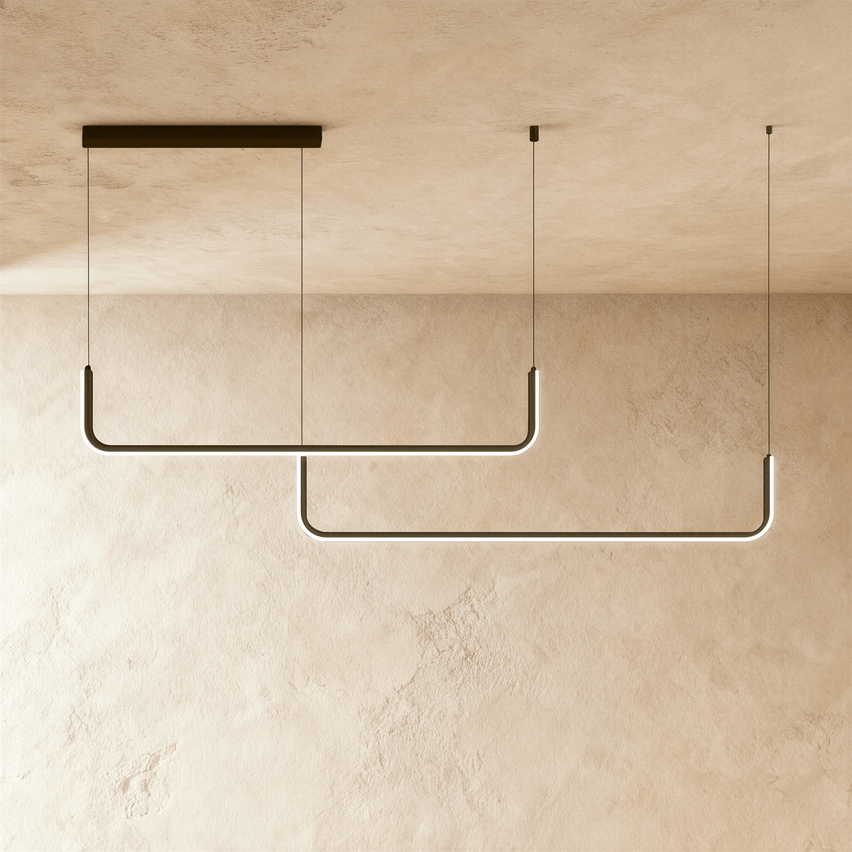 Lineaire LED Kroonluchter Met Modern Design En Warme Lichtbeleving