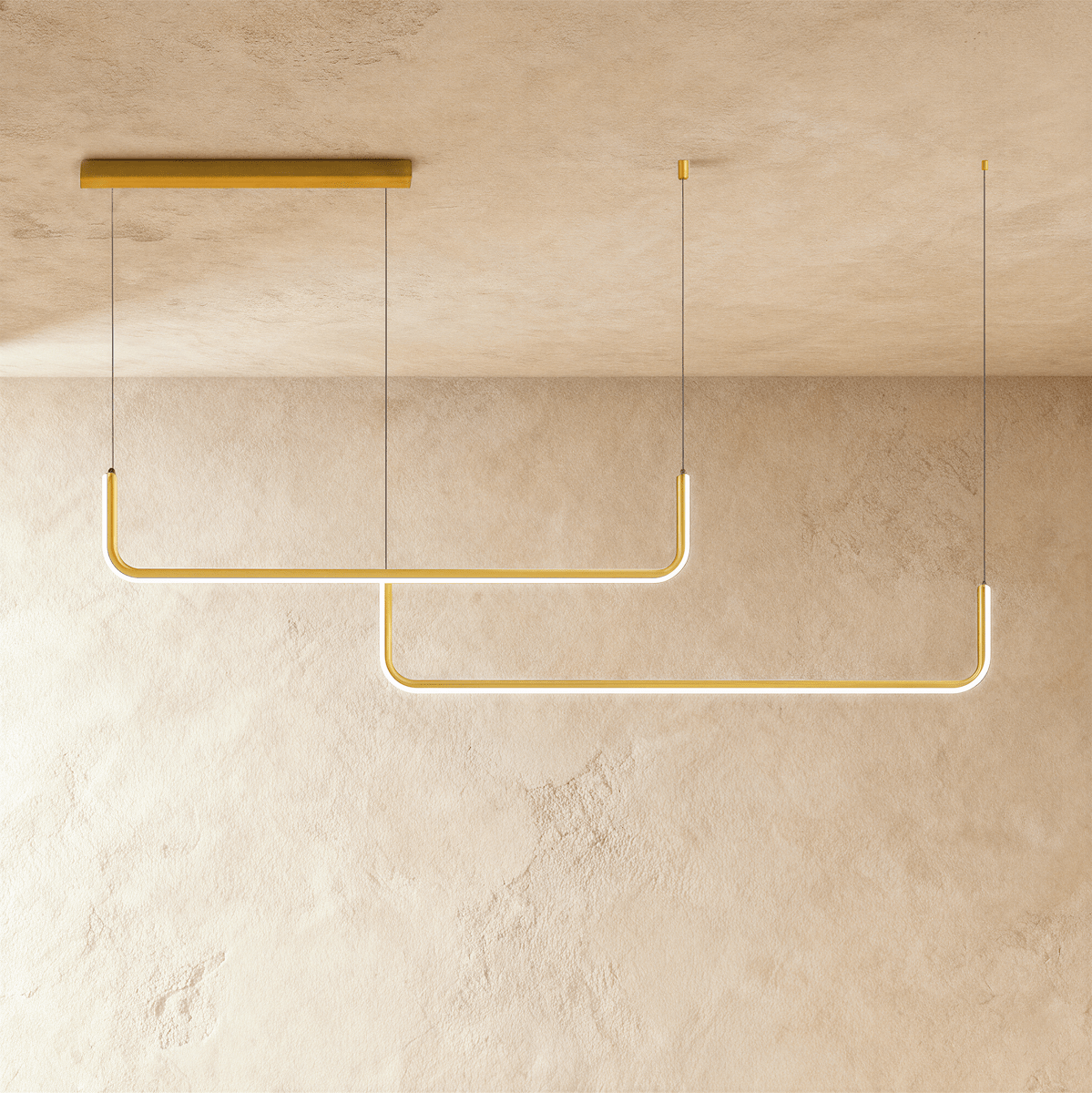Lineaire LED Kroonluchter Met Modern Design En Warme Lichtbeleving