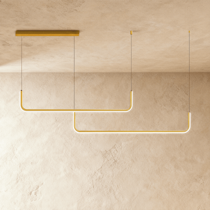 Lineaire LED Kroonluchter Met Modern Design En Warme Lichtbeleving