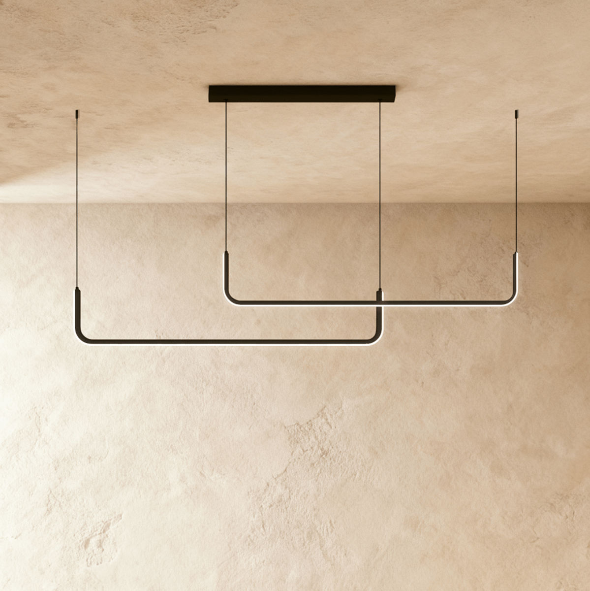 Lineaire LED Kroonluchter Met Modern Design En Warme Lichtbeleving