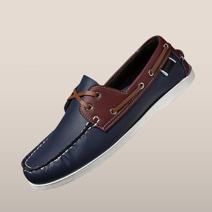 Heren Instapschoen Nautisch Blauw Leer - StudioMarella