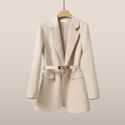 Dames Blazer Met Ceintuur Taille Model Elegant Klassiek - StudioMarella