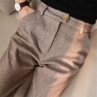 Hoge Zwart Wolbroek voor Vrouw Elegante Snit