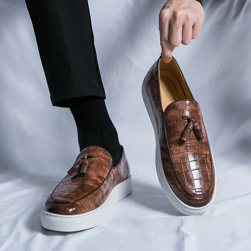 Mannen Laarzen Italiaanse Stijl Leer Loafers