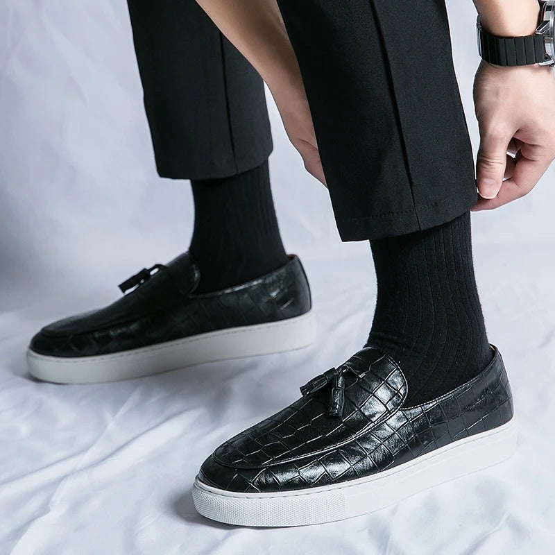 Mannen Laarzen Italiaanse Stijl Leer Loafers