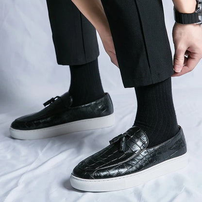 Mannen Laarzen Italiaanse Stijl Leer Loafers