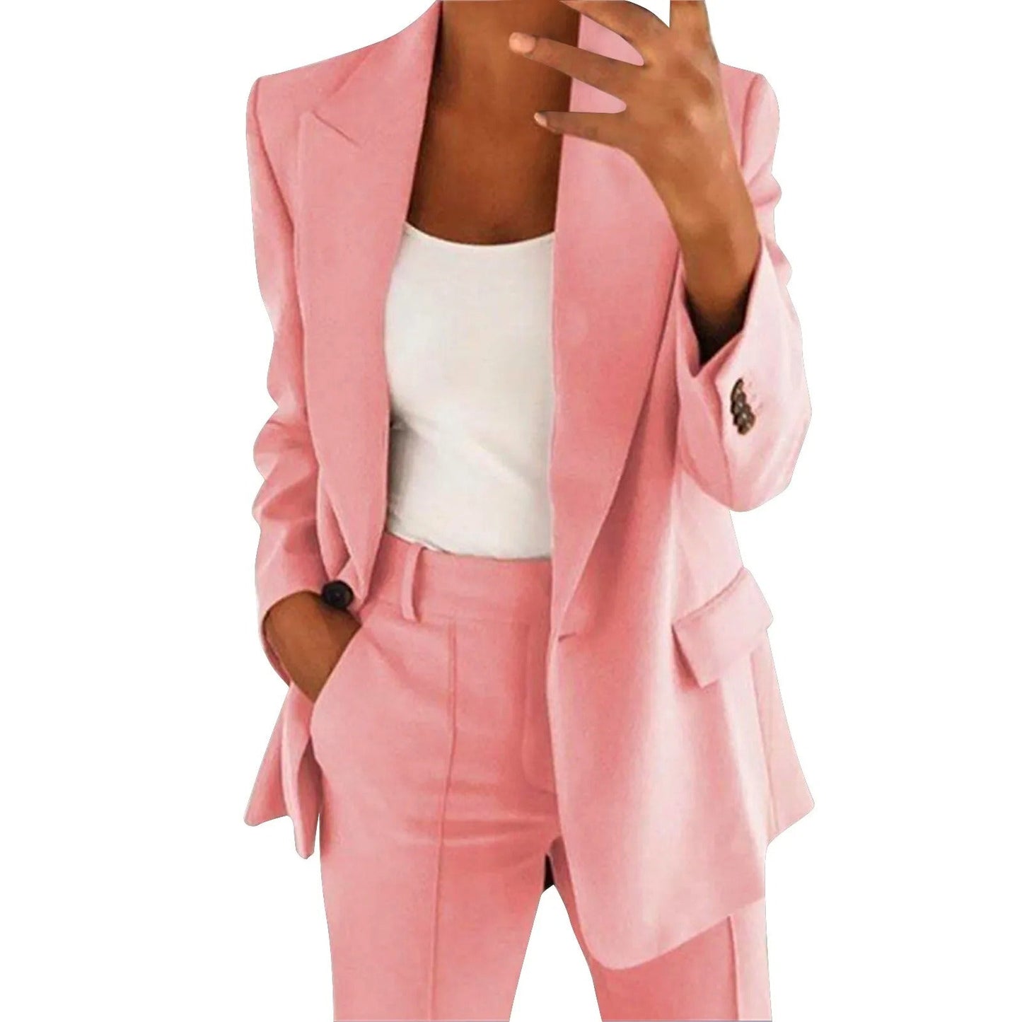 Dames Blazer Set Effen Klassiek Tweedelig Costume