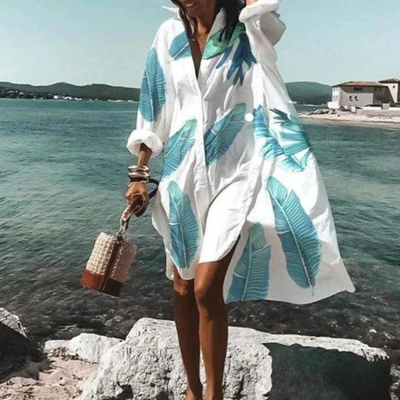Vrouwelijke Korte Jurk Casual Overhemd Stijl - StudioMarella