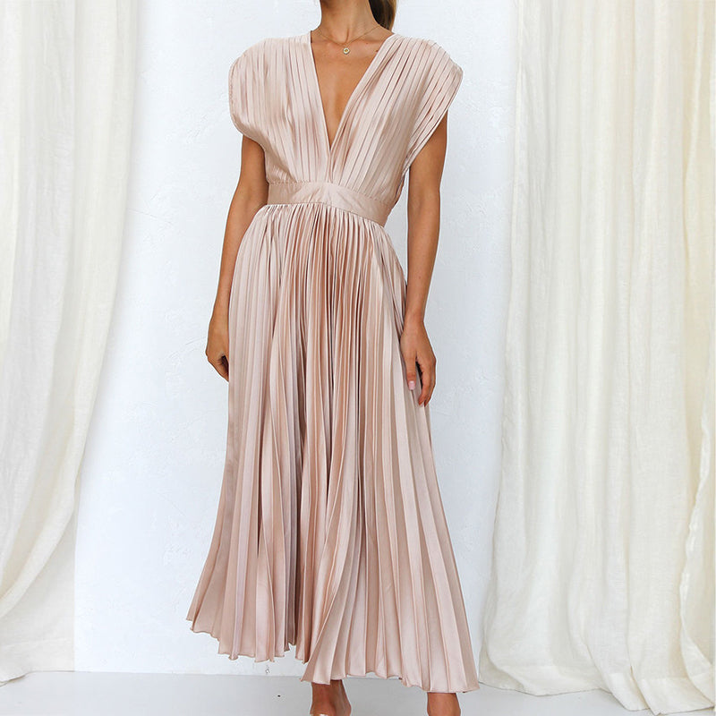 V-Halsjurk Lange Mouwen met Strik Detail Elegant