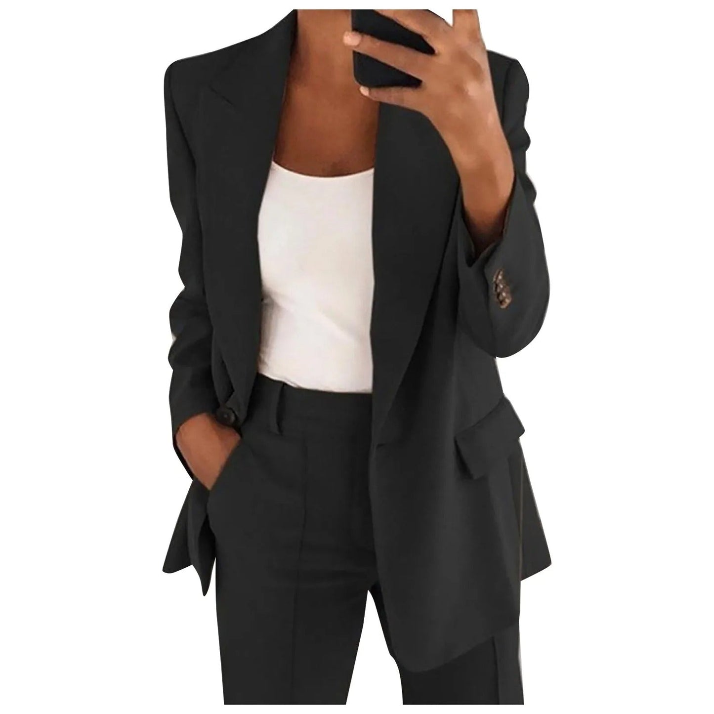 Dames Blazer Set Effen Klassiek Tweedelig Costume