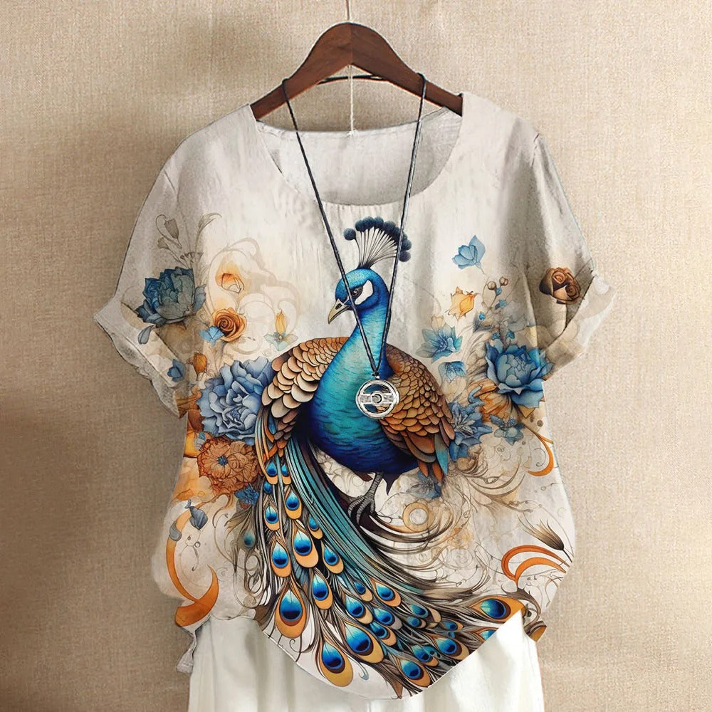 Dames T-shirt Korte Mouw Zomerjurk Comfortabel