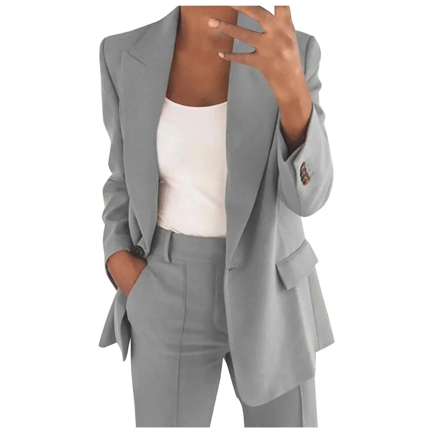 Dames Blazer Set Effen Klassiek Tweedelig Costume