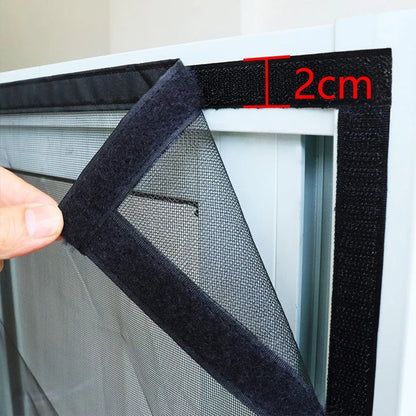 Magnetisch Hordeur met Automatische Sluiting voor Deur 80-120cm Zwart Wit Insectenwering