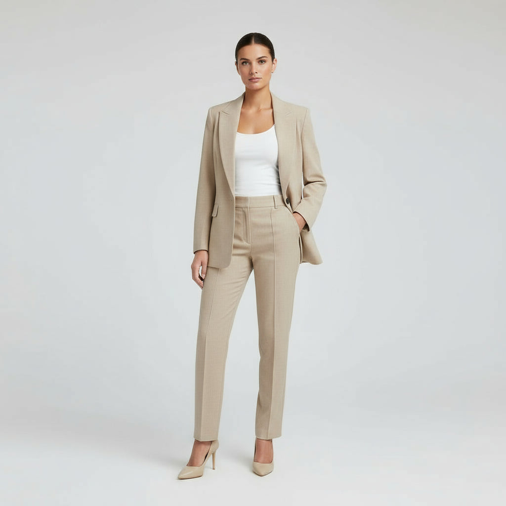 Dames Blazer Set Effen Klassiek Tweedelig Costume - StudioMarella