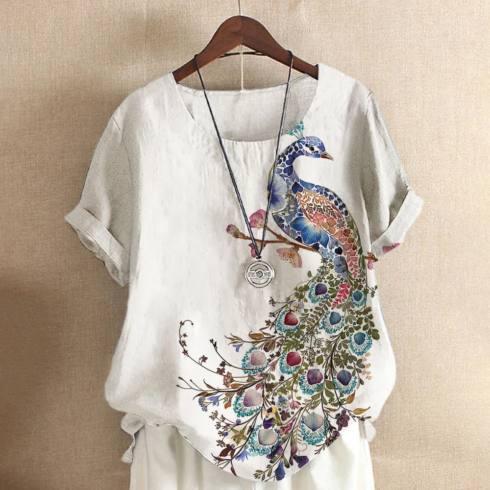 Dames T-shirt Korte Mouw Zomerjurk Comfortabel