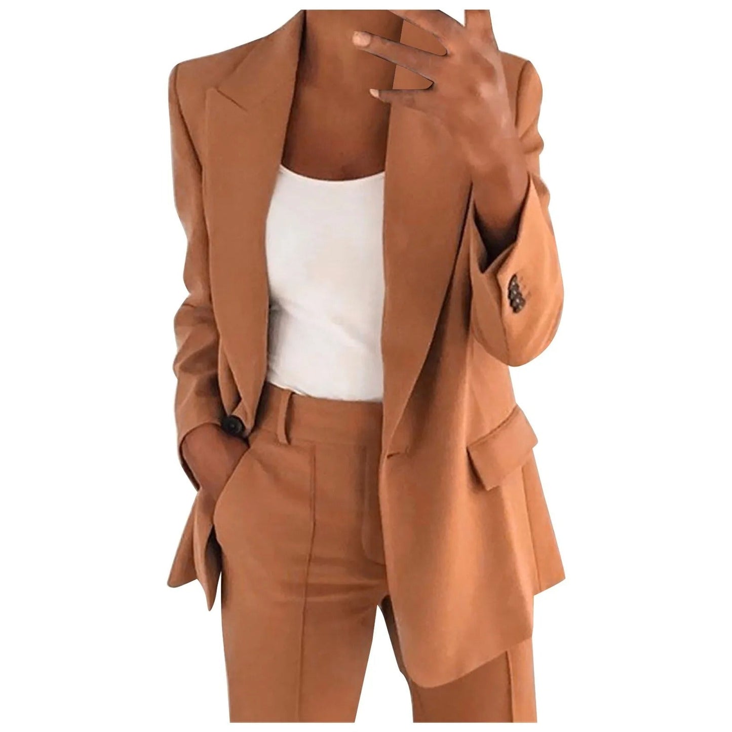 Dames Blazer Set Effen Klassiek Tweedelig Costume