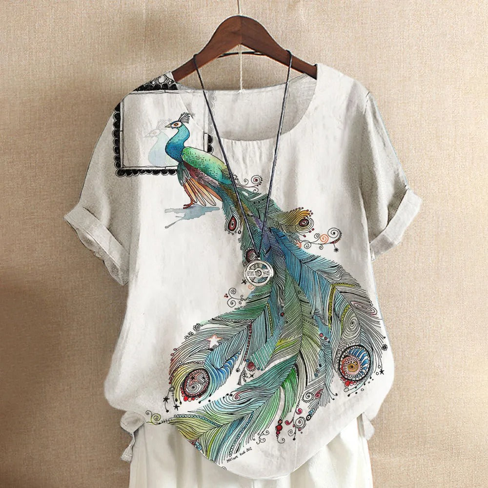 Dames T-shirt Korte Mouw Zomerjurk Comfortabel