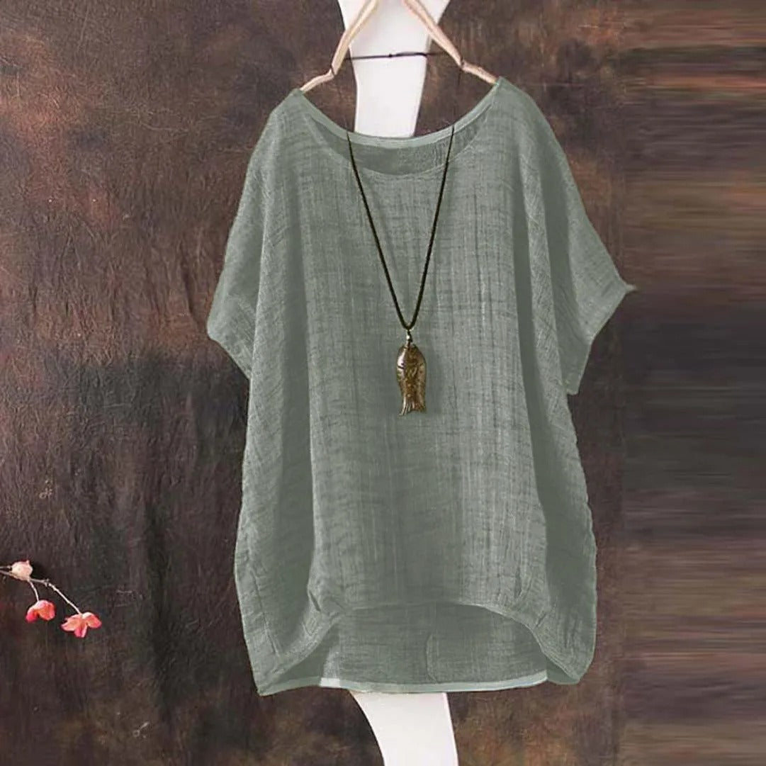 Vrouwelijk Linnen Overhemd Zomerse Look