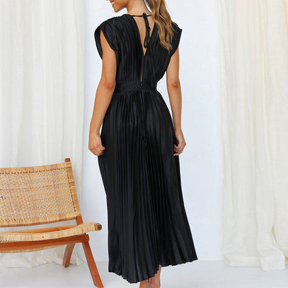 V-Halsjurk met Strikdetails Zomerjurk voor Vrouw