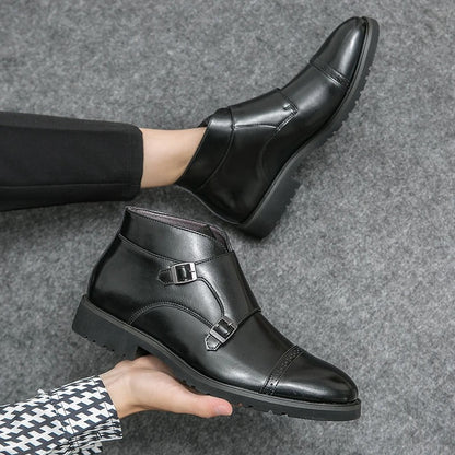 Dames Enkellaarzen met Dubbele Gesp Chic Design