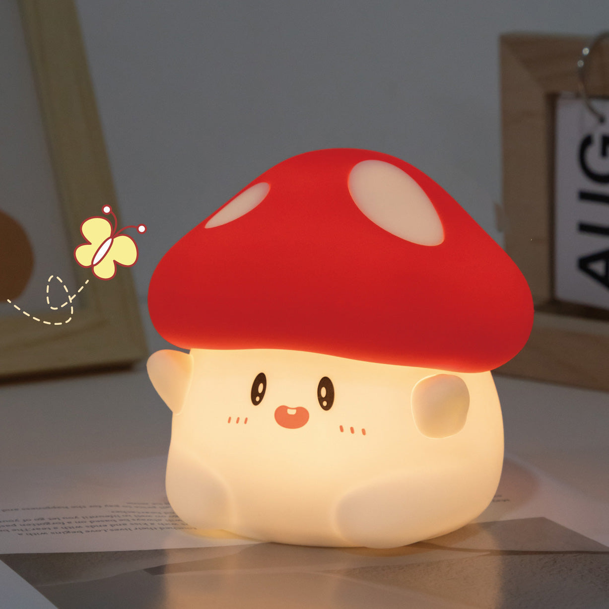 Kleurrijke LED Paddenstoel Nachtlamp met Squishy Materiaal voor Kinderkamer