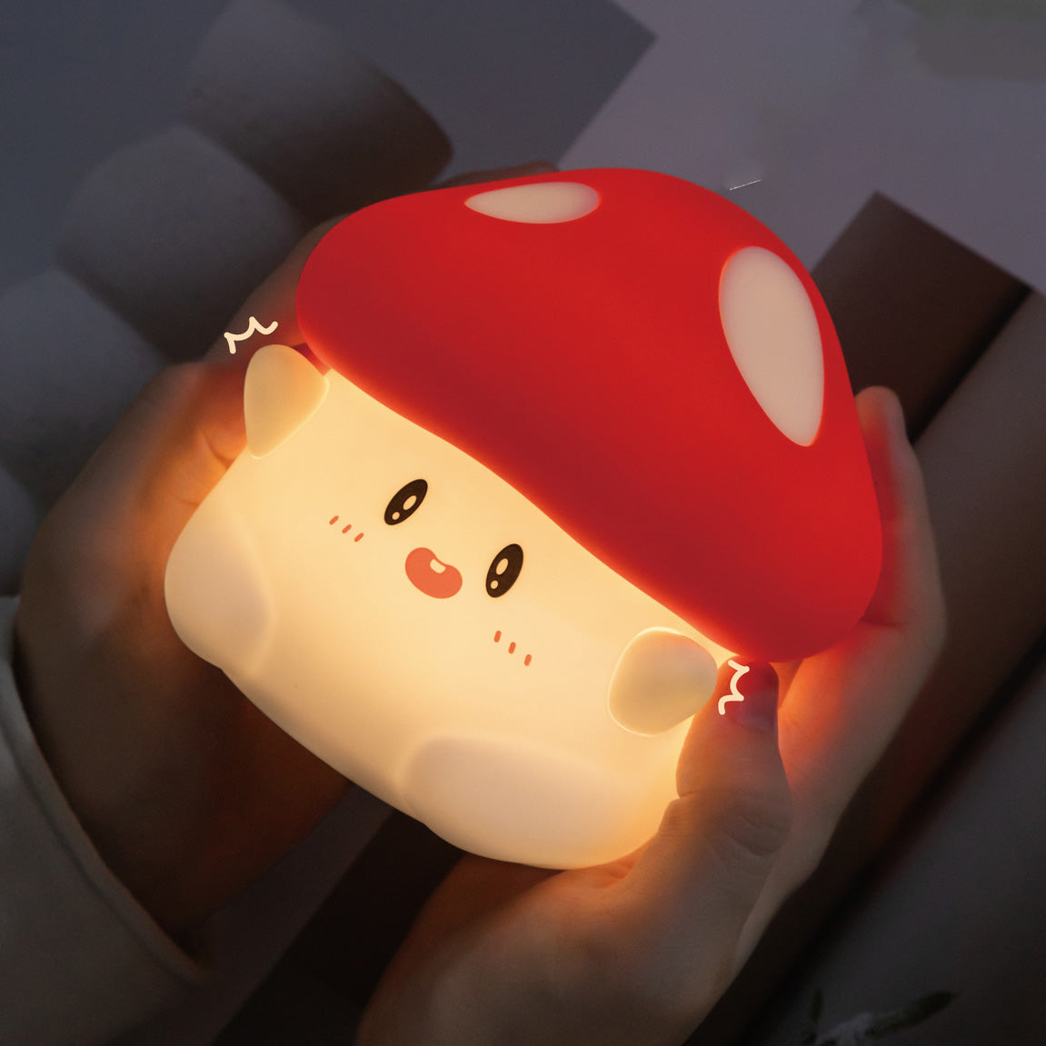 Kleurrijke LED Paddenstoel Nachtlamp met Squishy Materiaal voor Kinderkamer