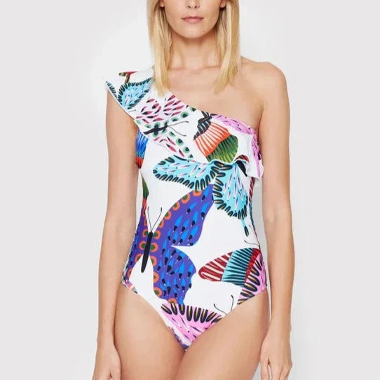 Dames Badpak Zwart Ruches Strandzwemkleding - StudioMarella