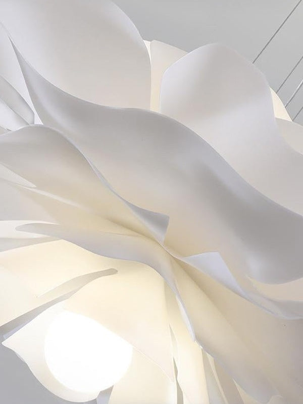 Handgemaakte Acryl Hanglamp Lotus Bloem Wit Scandinavisch Design