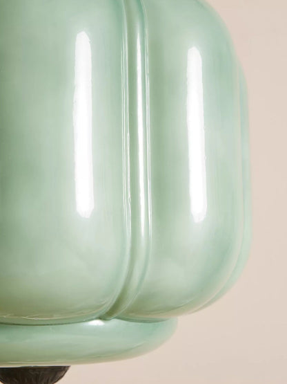 Vintage Kroonluchter met Crèmekleurige Glazen Kappen – Hanglamp in Retro-Stijl voor Eetkamer & Woonkamer