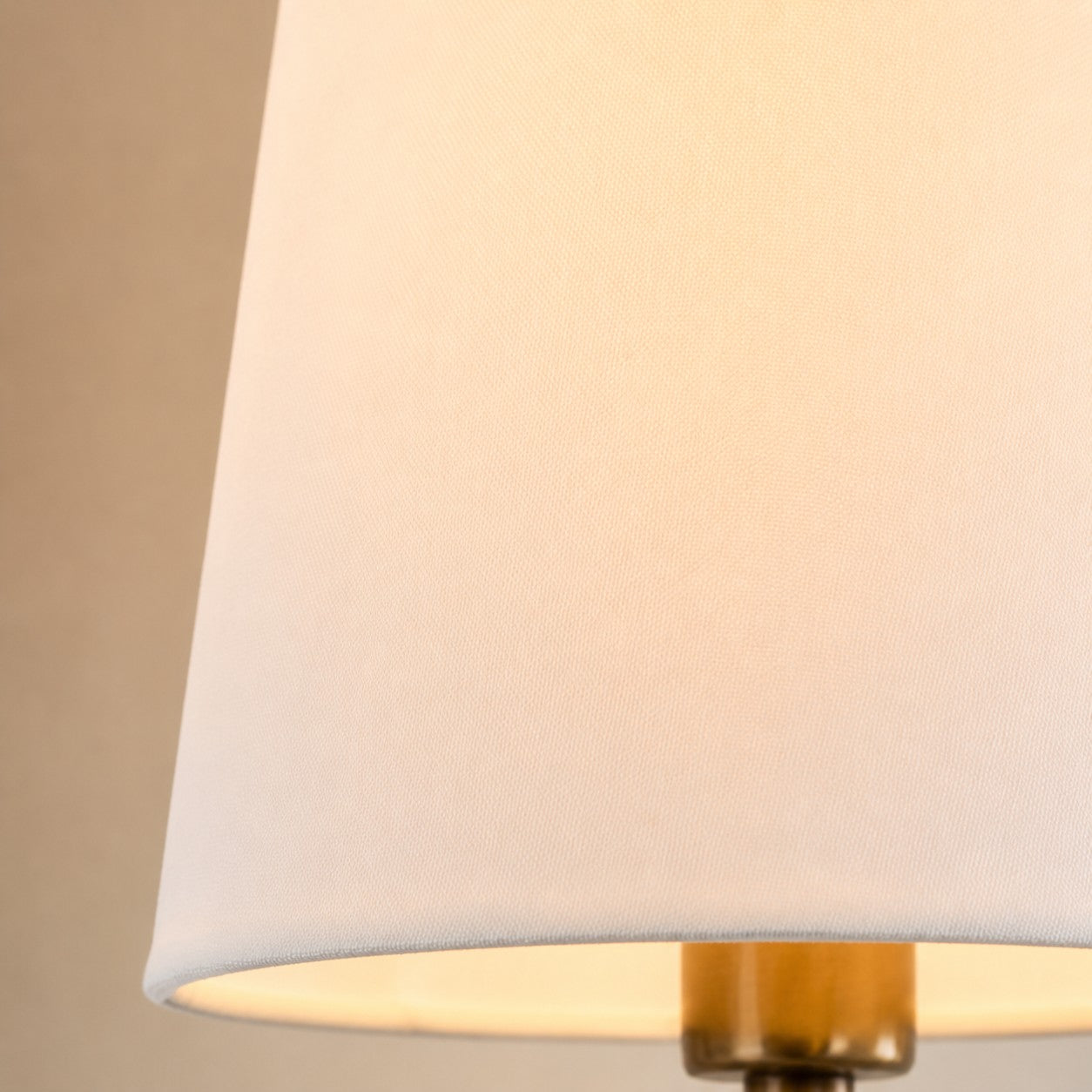 Wandlamp met linnen kap - retro metalen wandverlichting voor slaapkamer en gang